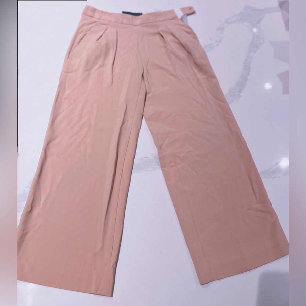 Side zipper soft rose pants